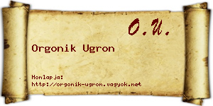 Orgonik Ugron névjegykártya